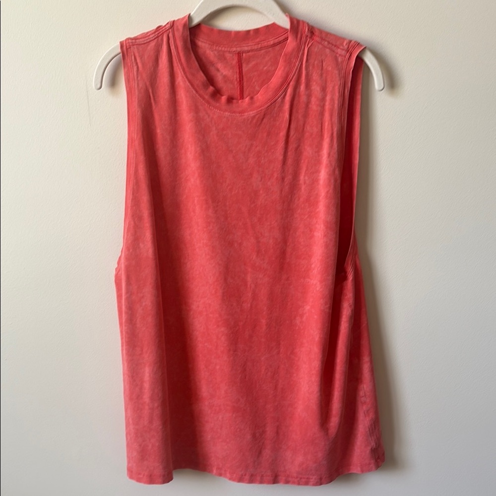 Lululemon Athletica Orange Pink Sleeveless Muscle Tee